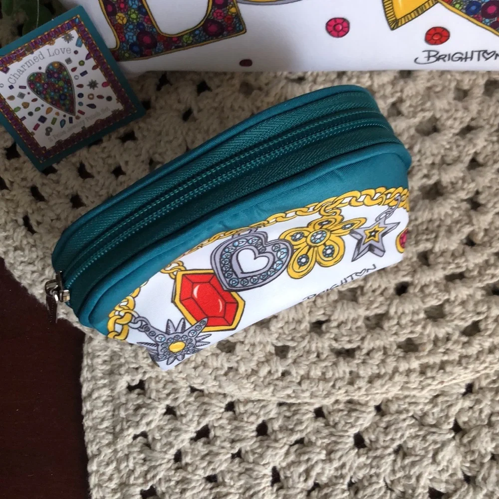Brighton Charmed Love Design Cosmetic Jewelry Bag Duo